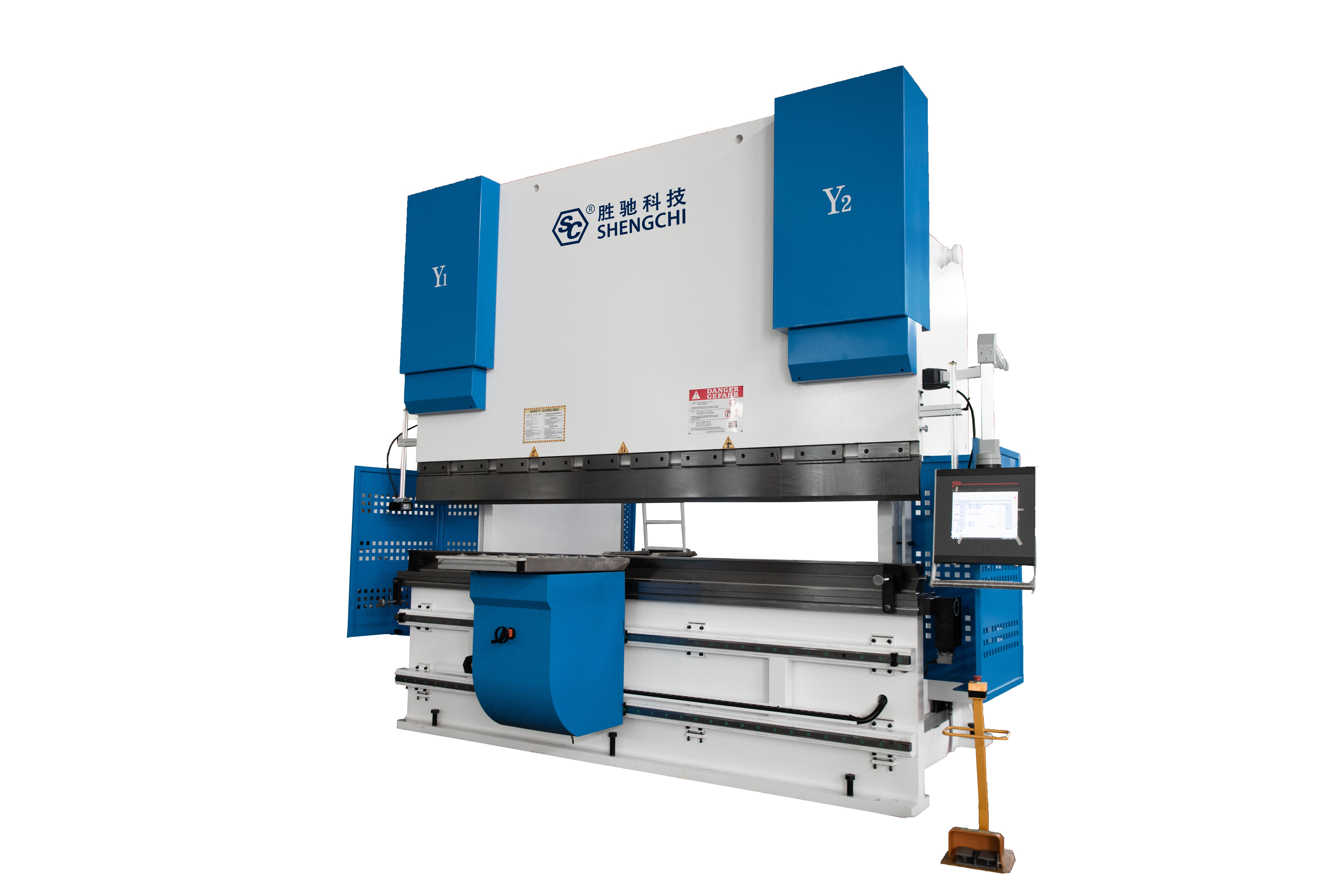 折彎機(jī)隨動前托料裝置 無錫神沖電液同步折彎機(jī).jpg